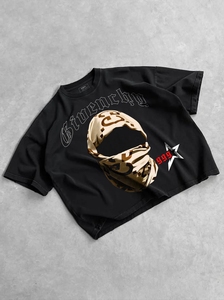 Oversized Retro 100% Cotton <b>Men's</b> T-<b>Shirts</b> High Quality Printed Custom Logo Loose Fit Street Style Custom Designs High GSM <b>Shirt</b> - Product Image 5