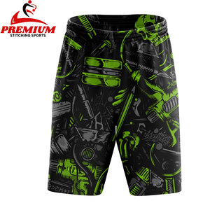 กางเกงขาสั้นผ้าโพลีเอสเตอร์ผ้าสแปนเด็กซ์ของผู้ชายสำหรับออกกำลังกายกางเกงออกกำลังกายขาสั้นผ้าตาข่ายระบายอากาศได้ดีผลิตตามสั่งแบบใหม่ - Product Image 4