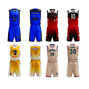 Ensemble d'uniformes de basket-ball pour hommes sur mesure en gros, respirant, à séchage rapide, maillot de basket-ball imprimé - Product Image 1