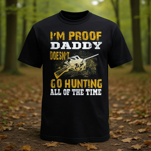 Camiseta promocional: Prueba de que papá no siempre va de caza - Product Image 3