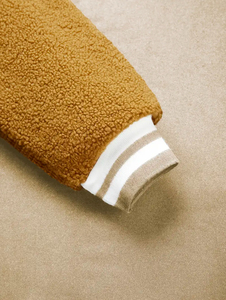 Ras du cou pull hommes solide ours en peluche conception sweat entièrement personnalisé Logo automne polaire Polyester/coton à manches longues - Product Image 2