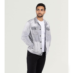Men's New Season High Street Style <b>Winter</b> Denim <b>Jacket</b> Wholesale Custom Logo with down & Fabric Decorative Pocket - Product Image 2