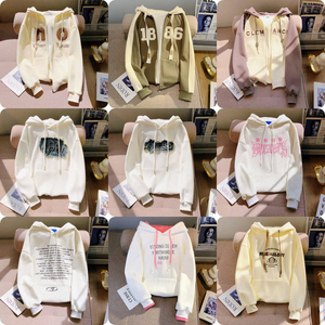 เสื้อกันหนาวแขนยาวสำหรับผู้หญิง, เสื้อกันหนาวผ้าฝ้ายหนา330กรัมแฟชั่นฤดูใบไม้ร่วงฤดูหนาว - Product Image 6