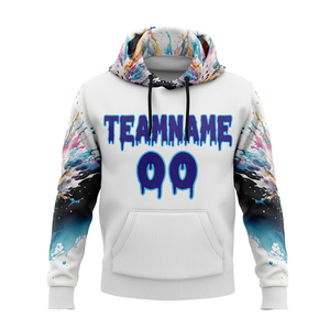 Pull à capuche pour hommes adultes en polyester à manches longues en plein air coupe régulière sweats à capuche ajustés avec motif imprimé par sublimation - Product Image 2