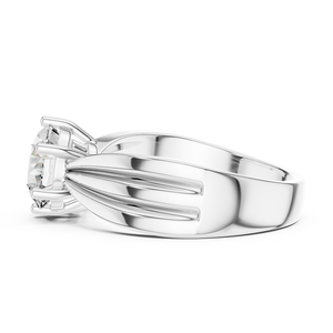 Bague en or 18 carats de qualité supérieure avec diamant rond cultivé en laboratoire, coupe ronde, pour femmes, pour un cadeau de mariage ou d'anniversaire certifié - Product Image 2