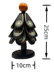 Sous-verres en bois faits à la main, écologiques, en forme d'arbre de Noël, Vietnam par 99 Gold Data - Product Image 5