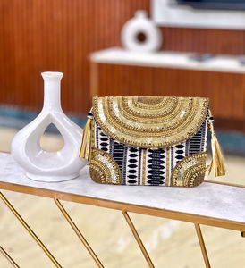 Bolso de noche hecho a mano Banjara tela con bordado trabajo artesanía de lujo a precio mayorista - Product Image 6
