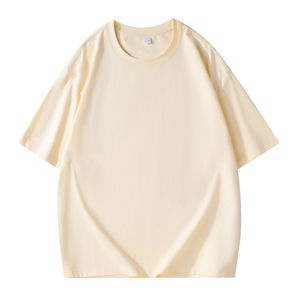 Camiseta de talla grande de color sólido suelta directa de fábrica se puede personalizar de manga corta de punto estilo formal última camiseta para hombres - Product Image 6