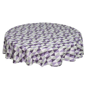 Vente en gros rond 100% polyester imprimé en lin pour fête de famille banquet hôtel idylle classiques nappe - Product Image 4