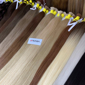 Extensiones de cabello virgen vietnamita súper doble dibujado de alta calidad a granel Color oscuro suave brillante sin caída precio al por mayor - Product Image 1