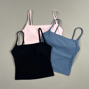 เสื้อชั้นในสตรีน้ำหนักเบามีสายรัดขนาดกลางระบายอากาศได้ดีมีโลโก้ด้านหน้าสำหรับโยคะและฟิตเนส - Product Image 3