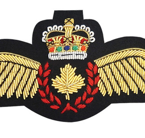 Hand-Made Custom Badges From Pakistan Good Quality Golden Wire Embroidery <b>Sew</b>-On Uniform Accessories With Bullion Wire Work - Product Image 6