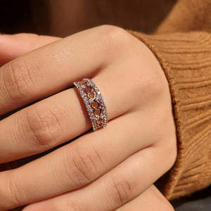 Anillo de Plata de Ley con Símbolo de Amor Infinito de Hallmark, en Oro Rosa, para Compromiso - Product Image 1