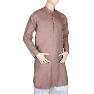 มาชริก ชุดคุร์ตะทรงเข้ารูปสำหรับผู้ชาย - สีทองแดง - Product Image 2