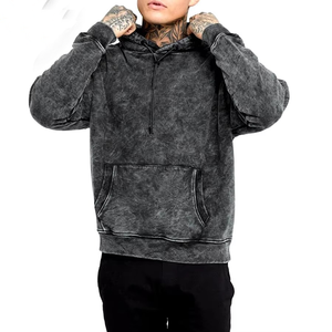 Drop Shoulder Heavy Distressed Grey Heavyweight Mineral Hoodie Zippé Stone Washed Hoodie By Viral Pakistan 2025 - Product Image 5