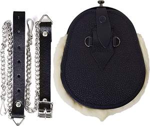 Sporran-piel negra tradicional para el día - Product Image 2