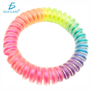 2 bandeaux élastiques arc-en-ciel pratiques et colorés, accessoires pour cheveux - Product Image 2