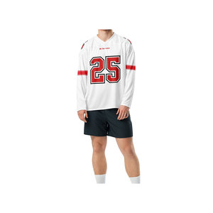 Poliestere riciclato Hockey Fan Jersey con nome di squadra personalizzato ricamo stampa a sublimazione per abbigliamento sportivo - Product Image 5