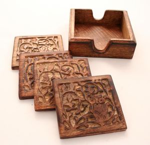 Attractive Design <b>Wooden</b> <b>coasters</b> wholesale Stylish Natural Wood Drink <b>Coasters</b> for Home Kitchen Office Tabletop Decoration Use - Product Image 5