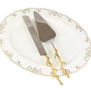 Elegante Servidor de Pastel de Acero Inoxidable de Diseño, Juego de Espátula y Cuchillo para Servir Postres con Acabado de Cobre al por Mayor para Restaurante, Hotel - Product Image 5