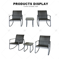 Ensemble bistrot compact pour balcon, table de repas extérieure avec chaises pour patio et jardin, vente en gros