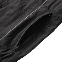 Ensemble de survêtement respirant deux pièces en polyester 100 %, coupe-vent froissé streetwear grande taille, avec logo personnalisé, vente en gros