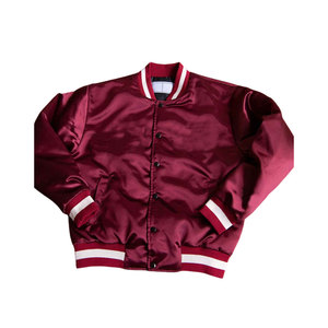 Veste en satin pour homme, fabriquée en usine, en polyester satiné imperméable, personnalisable, créez votre propre design, satin de haute qualité, veste de lettreman pour homme - Product Image 3