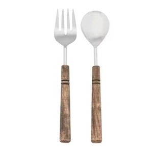 Best Design Stainless Steel <b>Salad</b> Tools <b>Server</b> Set Spoon Fork-Eco-Friendly Dishwasher Safe for Home Restaurant Bar Hotel Use - Product Image 4
