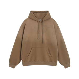 Sudaderas con capucha sublimadas con impresión de soplo bordada personalizada Sudaderas con capucha de hombre con logotipo personalizado en blanco Sudaderas con capucha de gran tamaño lavadas con ácido - Product Image 4