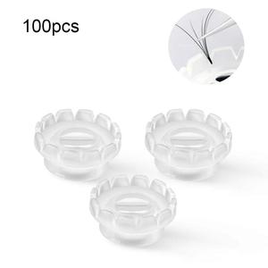 100pcs Volume Lash Fan Blossom Cups Disposable Eyelash Glue <b>Holder</b> Cups for Lash Extension Supplies - Product Image 2