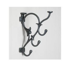 2 Cats Tail <b>Hooks</b> <b>Black</b> Cast Iron Wall <b>Hooks</b> Mounted Coat <b>Hook</b> for Home Farmhouse Coats Bags Hats Towels Use - Product Image 5