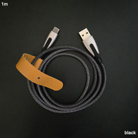 Cables USB a 8 Pines con Indicador LED, Trenzados de Tela, Sin Enredos, Macho a Hembra, para iOS, Más Populares en Existencia