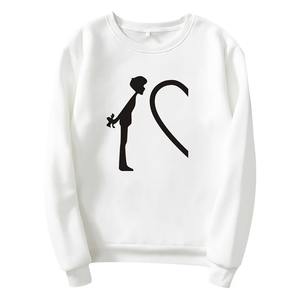 Sudadera de cuello redondo de gran tamaño suéter de algodón liso logotipo impreso hombres bordado en blanco pulóver bordado sudadera - Product Image 4