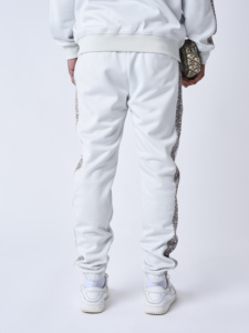 Conjunto de prendas de vestir de invierno a la moda para hombre, 100% algodón, estampado, diseño a rayas, Sudadera con capucha y cremallera, pantalones de chándal transpirables cálidos - Product Image 4