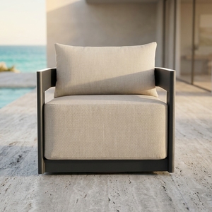 Poltrona Lounge Girevole a 360° in Alluminio Premium per Esterni, Seduta Rotante per Tutte le Stagioni, Ideale per Progetti di Ville di Lusso con Terrazze - Product Image 1