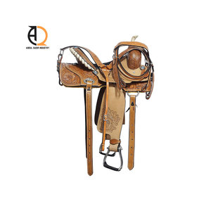 Hermosa Silla de Montar a Caballo Hecha a Mano en Occidente con Cuero Genuino Disponible en 15\", 16\", 17\" - Product Image 6