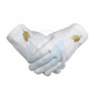 Meilleure vente Gants maçonniques confortables de couleur unie Taille personnalisée fabriqués en coton durable respirant écologique toutes saisons décontracté - Product Image 5