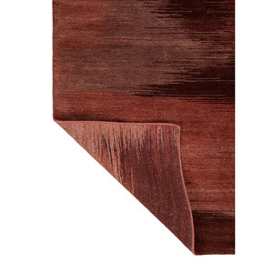 Kavi's Hand Knotted Wool & Bamboo <b>Silk</b> Rug Afterglow Collection <b>Red</b> & Orange Abstract Pattern for Home Eskm-120 - Product Image 5