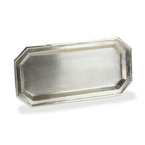 ถาดเสิร์ฟผลไม้สีเงินหรูหราทันสมัยปรับแต่งได้ถาดอาหารกลางวันทรงสี่เหลี่ยมทำจากสแตนเลสขนาดใหญ่ - Product Image 2