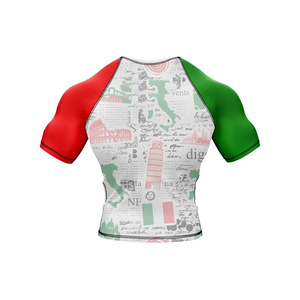 Conception OEM Compression Séchage rapide Manches longues Rash Guard Sublimation imprimé Hommes BJJ Rash Guards Prix de gros OEM Respirant - Product Image 5