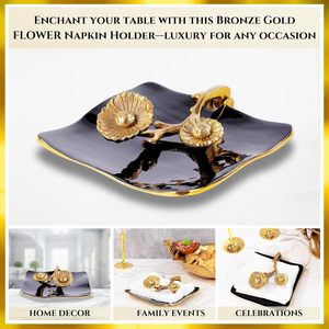 Bandejas de servicio de aluminio de lujo modernas de primera calidad Color personalizado mediados de siglo moderno Ramadán boda accesorios de cocina servilleta - Product Image 2