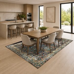 RUGS DEPOT LXDP-0461 Großhandel Terrakotta-Gold Böhmischer Persischer Digital Bedruckter Maschinenwaschbarer Chenille-Teppich Rutschfest - Product Image 4