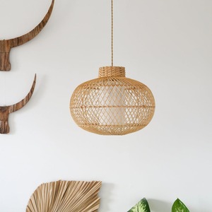High Quality Modern Round Hanging Lampshade Rattan Seagrass Pendant <b>Lighting</b> Kitchen Islands Dining Rooms Handmade Vietnam - Product Image 2