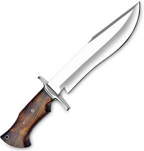 Cuchillo Bowie forjado a mano con mango de madera y Funda de cuero Equipo de caza y supervivencia con Funda de cuero Cuchillo para exteriores - Product Image 3