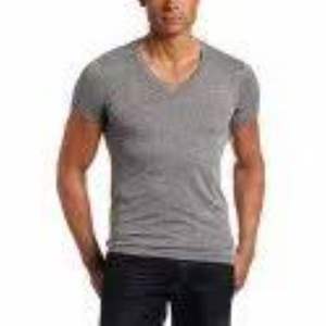 Camisetas de algodón de alta calidad con cuello en V para hombre, camisetas de manga corta con estampado de patrón personalizado - Product Image 2