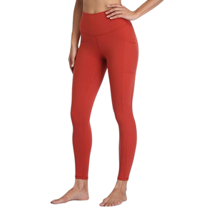Leggings de yoga décontractés pour femmes, taille mi-haute, en coton biologique et bambou, doux, respirants, écologiques, légers, séchage rapide, vente en gros - Product Image 3