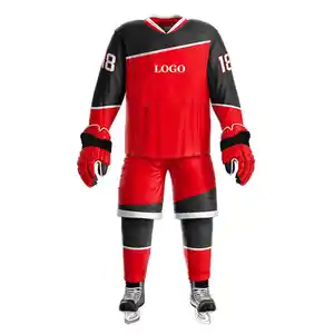 Homens Hoodie Ice Hockey Uniforme Bordado Sublimação barato internacional personalizado Ice Hockey Jersey