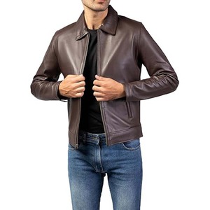 Custom Design Plain Dyed Regular Fit <b>Lightweight</b> Canvas Leather <b>Jacket</b> for Men <b>Breathable</b> Eco Friendly <b>Waterproof</b> Windproof - Product Image 2