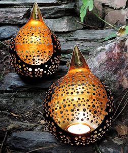 โคมไฟสีดำเชิงเทียนตกแต่งงานแต่งงานโคมไฟโลหะลมเครื่องประดับ LED โคมไฟแขวนโคมไฟโมร็อกโก - Product Image 1