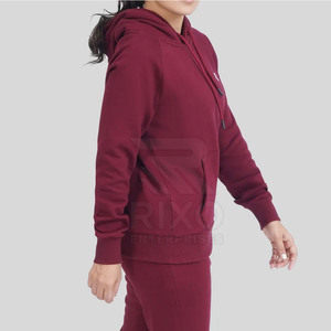 Fournisseur direct d'usine, logo personnalisé, sweat à capuche uni, 100% coton, survêtement de sport pour femmes de haute qualité - Product Image 6